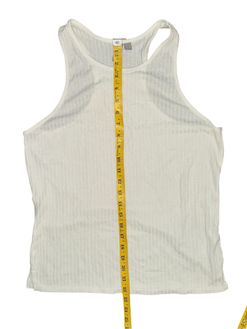 White Ribbed Tank Top - Picture 7 of 10